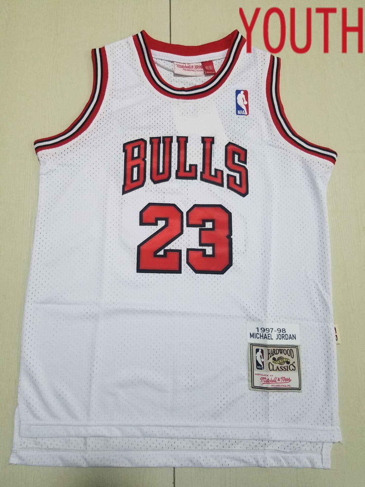 Youth Chicago Bulls #23 Jordan White Throwback 2022 NBA Jersey